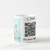 Mug Simple animal name details QR code add text photo (Centre)