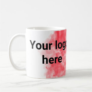 Mug Simple aquarelle rouge ajoutez votre logo texte pe