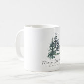 Mug Simple arbre de Noël élégant | Pin (Devant gauche)