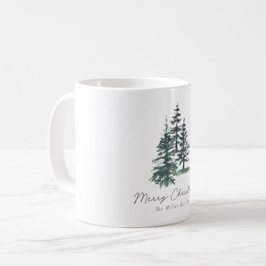Mug Simple arbre de Noël élégant | Pin (Devant gauche)