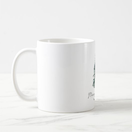 Mug Simple arbre de Noël élégant | Pin (Gauche)