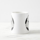 Mug Simple balle de soccer noir et blanc (Centre)