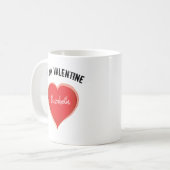 Mug Simple Be My Valentine Red Heart Whimsical (Devant gauche)
