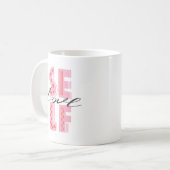 Mug Simple Beau Auto-Soins Charme Jouant Rose (Devant gauche)