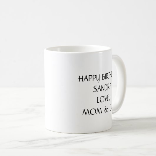 Mug Simple Bible Chrétienne Verse Be Still Psalm 16 Mu (Devant droit)