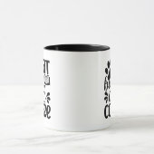 Mug Simple Black "Cat Books and Coffee" Lover Gift (Centre)