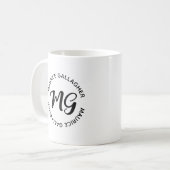 Mug Simple Black Custom Ajouter Votre Nom (Devant gauche)