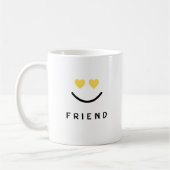 Mug Simple Black Jaune Sourire "ami" (Gauche)