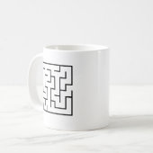 Mug Simple Black Labyrinthe Design Coffee Cup (Devant gauche)