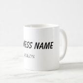 Mug simple bleu vert aquarelle script affaires moderne (Devant droit)