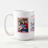 Mug Simple Bow en ruban rouge et trois photos personna (Gauche)