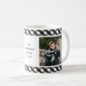 Mug Simple Buffalo Check Photo Collage Famille (Devant droit)