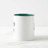 Mug Simple Camp Life Blue-Green Aquarelle Pine Arbres (Centre)