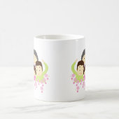Mug Simple Chaleur Charme Douce Grande Famille Rose Bl (Centre)