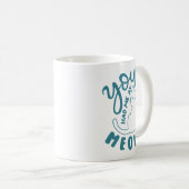 Mug Simple Charme Jouer Turquoise Lettres Cute Chat (Devant droit)