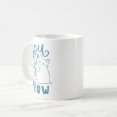 Mug Simple Charme Jouer Turquoise Lettres Cute Chat (Devant gauche)
