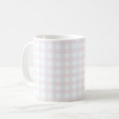 Mug Simple Check pastel bleu et pastel pastel (Devant gauche)