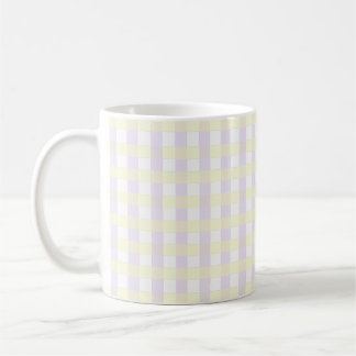 Mug Simple Check pastel violet et mules jaune pastel