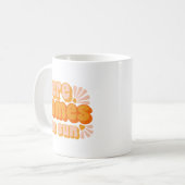Mug Simple Cheveux Retro Bold Orange Jaune Été (Devant gauche)