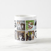Mug Simple Chien 10 Photo Collage Pawprint Coeur (Centre)
