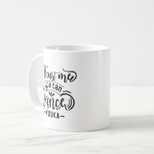 Mug Simple Citation Drôle Danse Noir Typographie Propr (Devant gauche)