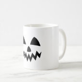 Mug Simple Citrouille d'Halloween face fantôme flippan (Devant droit)