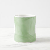 Mug Simple clair vert subtil marbre moderne Monogramme (Centre)