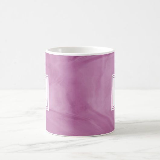 Mug Simple clair violet subtil marbre moderne Monogram (Centre)