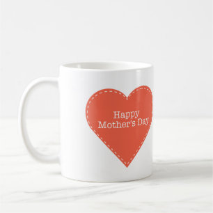 Mug Simple coeur avec texte Bonne fête des mères