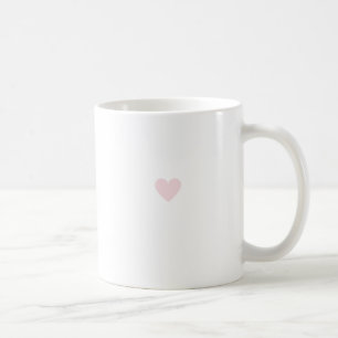 Mug Simple Coeur Pastel Rose Moderne Minimaliste Chic
