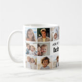 Mug Simple Collage de 17 Photos avec Zone de Texte (Gauche)