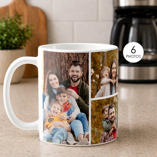 Mug Simple Collage de 6 Photos