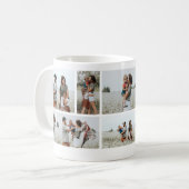 Mug Simple Collage Minimal de 10 Photos  (Devant gauche)