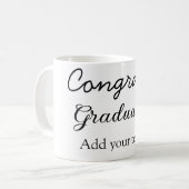 Mug Simple congratulation graduation add your (Devant gauche)