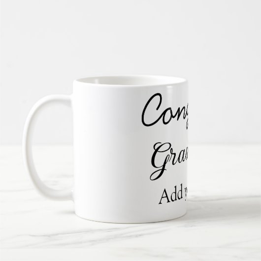 Mug Simple congratulation graduation add your (Gauche)