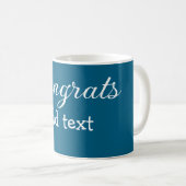 Mug Simple congratulation graduation add your (Devant droit)