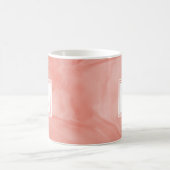 Mug Simple Corail rose subtil Marbre Moderne Monogramm (Centre)