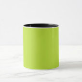 Mug Simple couleur solide clair acide vert citron (Centre)