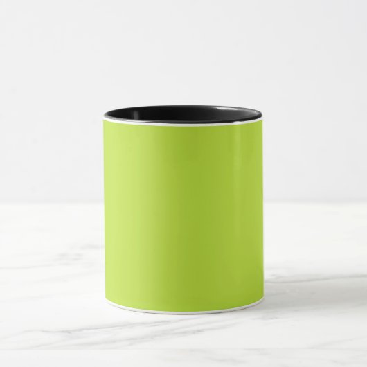 Mug Simple couleur solide clair acide vert citron (Centre)