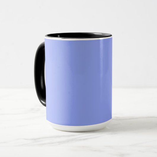 Mug simple couleur solide simple personnalisé bleu pas (Devant gauche)