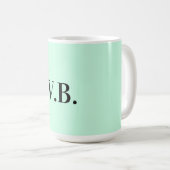 Mug Simple couleur unie ajouter nom texte monogramme (Devant droit)