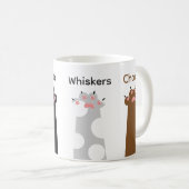 Mug Simple Cute Four Cat Paws Nom Personnalisé Blanc (Devant droit)