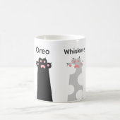 Mug Simple Cute Four Cat Paws Nom Personnalisé Blanc (Centre)