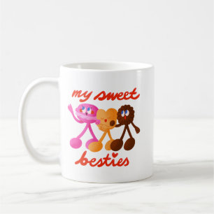 Mug Simple Cute Jouer Trois Bonbons Besties Coloré