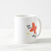 Mug Simple Cute Morning Bold Orange Butterfly Quote (Devant droit)