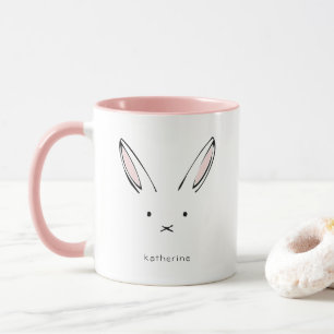 Mug Simple Cute Rabbit Girl Personnalisée