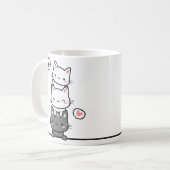 Mug Simple Cute Triple Kittens Charme Adorable Propre (Devant gauche)