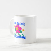 Mug Simple Dessin Animé Continuez Continuez Croître Co (Devant gauche)