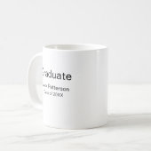 Mug simple diplôme minimal ajouter nom classe moderne (Devant gauche)