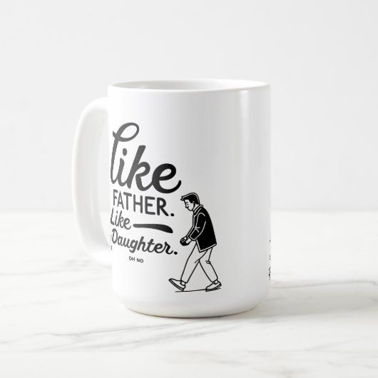 Mug Simple drôle comme père Comme fille (Devant gauche)